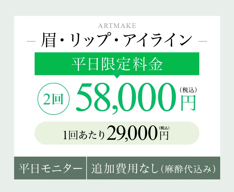 モニター限定 58,000円（税込）